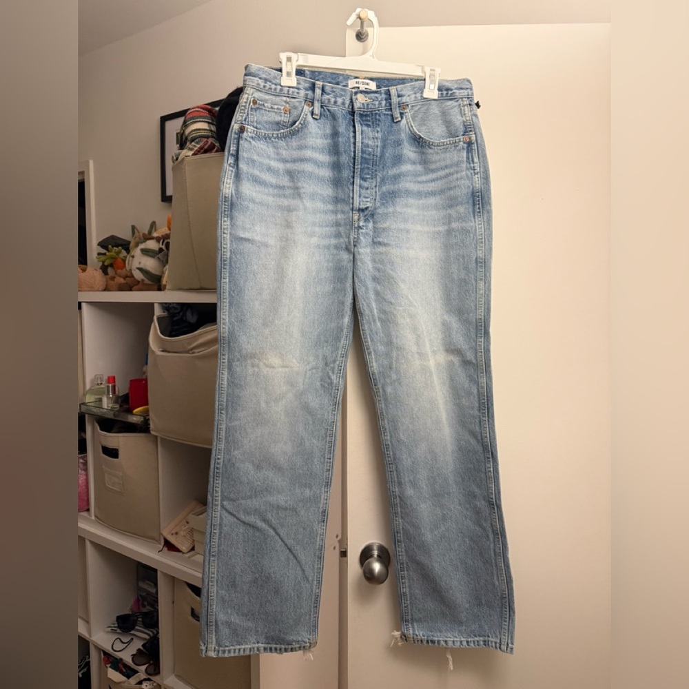 Re/Done Light Blue Straight Jeans